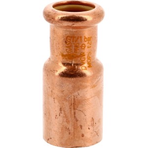 Réduction à sertir mâle-femelle 10243 Ø16/14 pour tube cuivre gaz - THERMADOR 102431614 