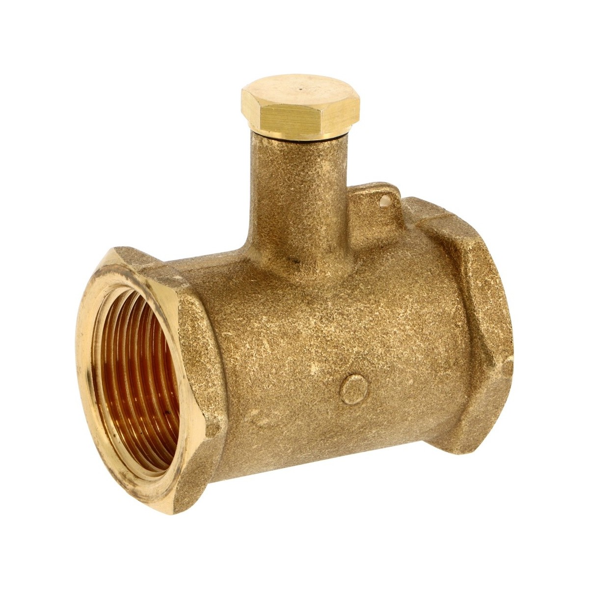 Té laiton 3/4" femelle-femelle avec prise de sonde M10x1 pour compteur d'énergie - THERMADOR 19181 