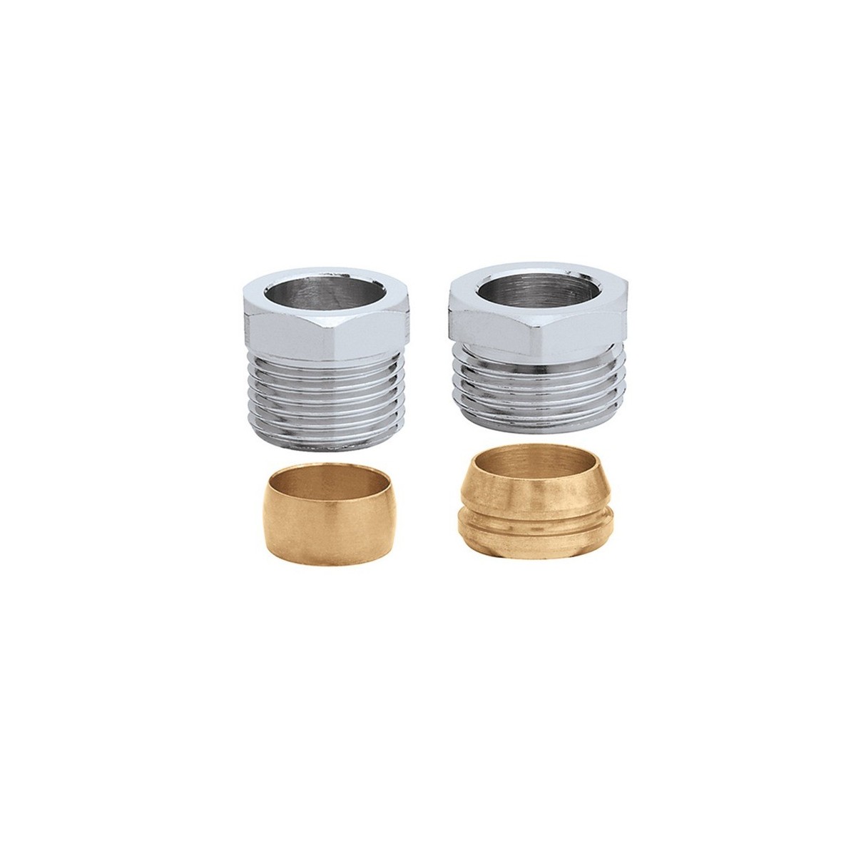 Raccord bicône 1/2" mâle pour tube cuivre Ø15 raccord de robinet de radiateur - THERMADOR 441415 