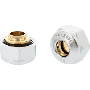 Écrou chromé monobloc bague laiton joint torique M23x1,5 Ø16 pour tube métal - THERMADOR 447016 