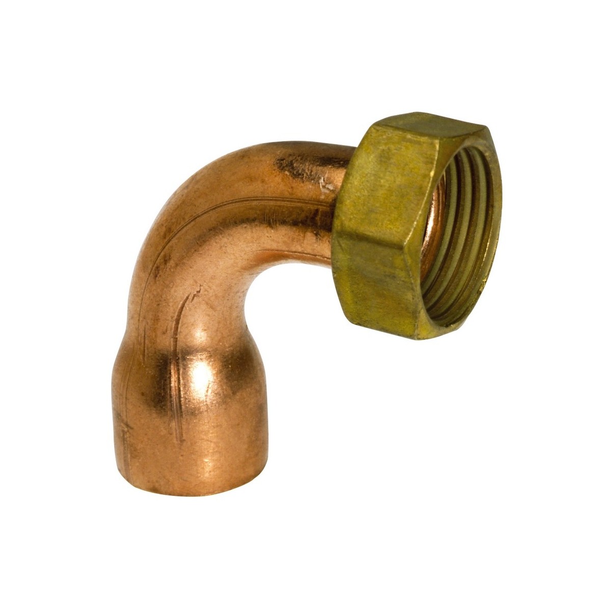 Coude 2 pièces 5002GCU douille cuivre Ø14 - mâle à visser 1/2" fer-cuivre - THERMADOR 5002GC1415 