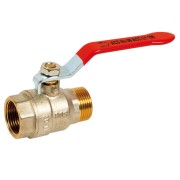 Vanne à sphère quart de tour mâle-femelle 1" poignée rouge - THERMADOR 581006 