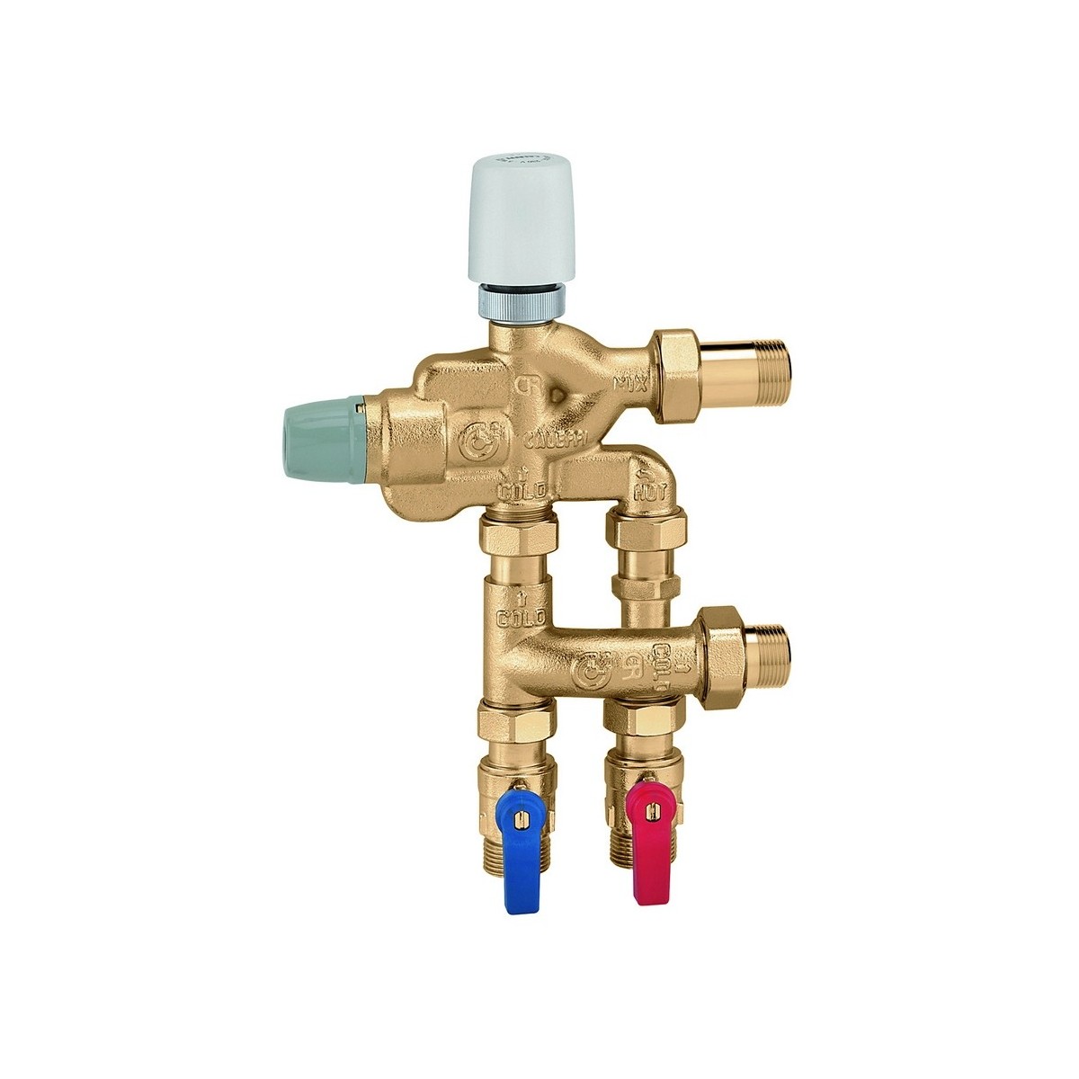 Mitigeur LEGIOFLOW à tête électrothermique 3/4" mâle 230 V avec départ eau froide - THERMADOR 600500 