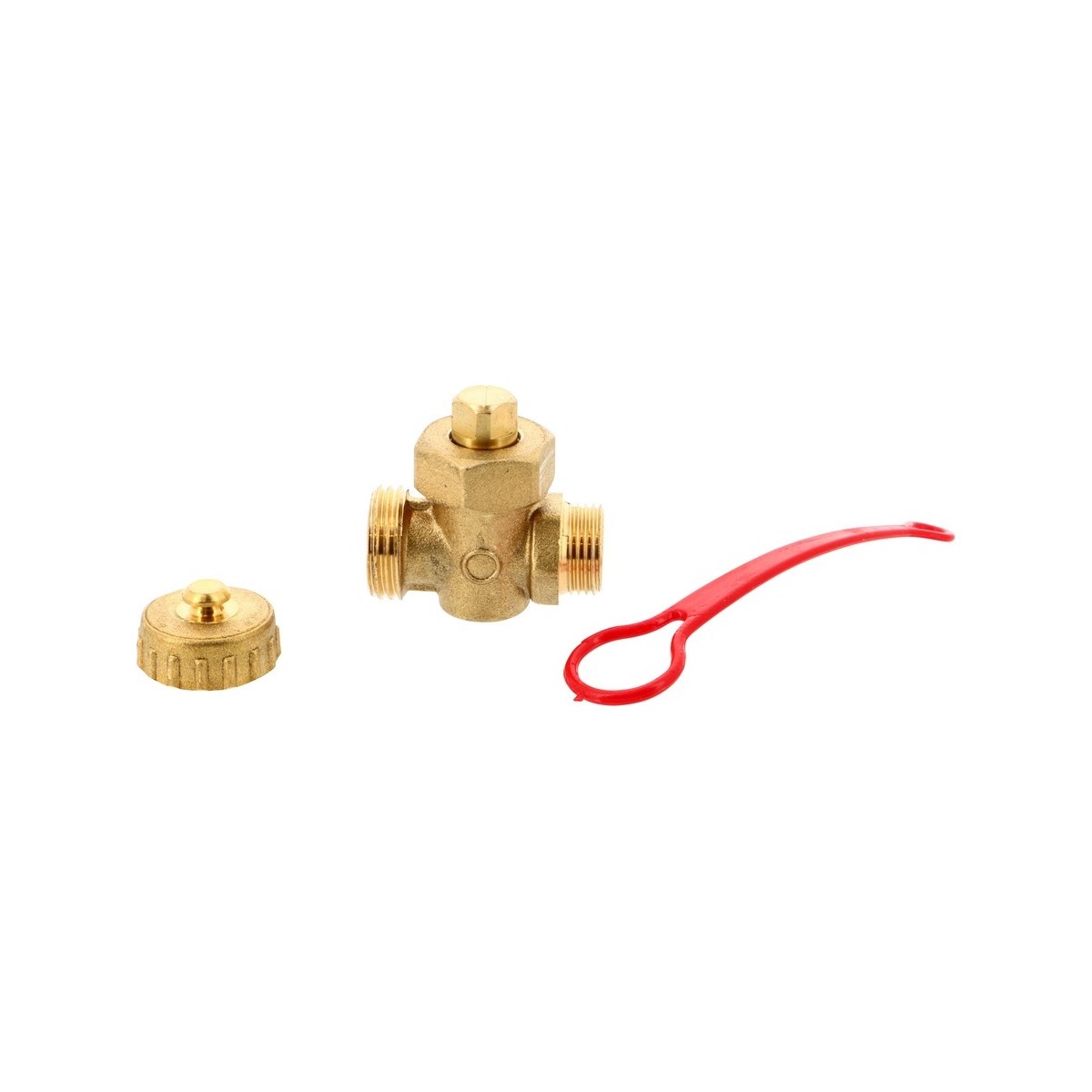 Robinet à boisseau laiton 3/8" mâle avec bouchon pour vidange 7 bar 90 °C - THERMADOR 60312 