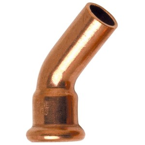 Courbe 45° mâle-femelle à sertir Ø28 pour tube cuivre chauffage et sanitaire - THERMADOR 604028 