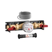 Kit compteur à impulsion pour eau chaude sanitaire plaque de montage vanne d'isolement raccord 3/4" - THERMADOR 700051 