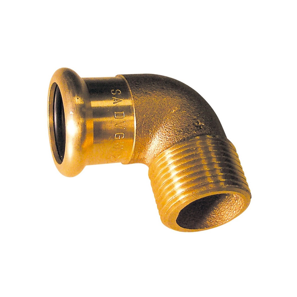 Coude 90° laiton à sertir 8092G Ø16 fileté mâle 1/2" chauffage et sanitaire - THERMADOR 8092G1615 