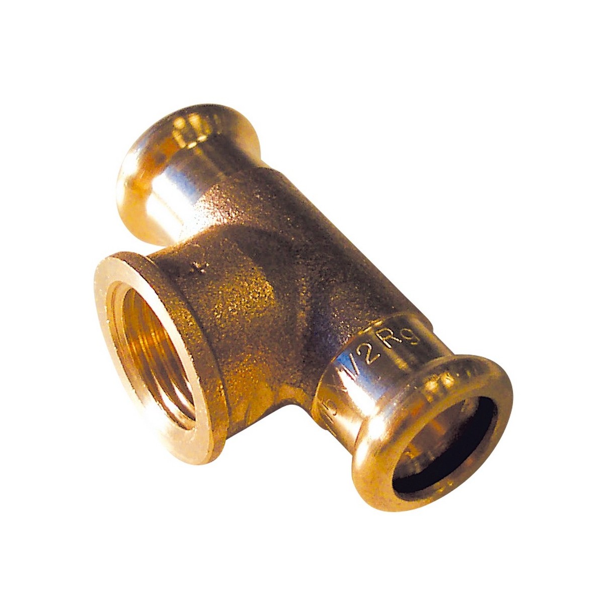 Té laiton à sertir 8130G Ø28 taraudé femelle 1/2" chauffage et sanitaire - THERMADOR 8130G281528 