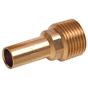 Mamelon double laiton à souder 8280G Ø28 fileté mâle 1" chauffage et sanitaire - THERMADOR 8280G2826 