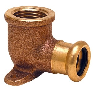 Applique coudée laiton à sertir 8472G Ø12 taraudée femelle 1/2" chauffage et sanitaire - THERMADOR 8472G1215 
