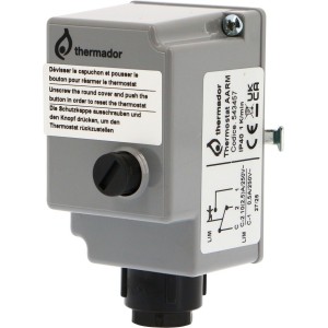 Aquastat de sécurité applique à ressort AQUANORM à réarmement manuel 40-70 °C - THERMADOR AARM 