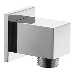 Prise d'eau carrée en laiton noir mat entrée-sortie mâle-mâle 15-21 mm - THEWA AC132NE 