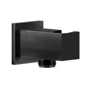 Prise d'eau et support carré métal noir - THEWA AC171NE 