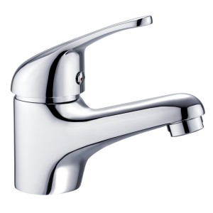 Mitigeur pour lavabo AUGA chromé cartouche céramique Ø35 mm vidage clic-clac NF - THEWA AGA150 