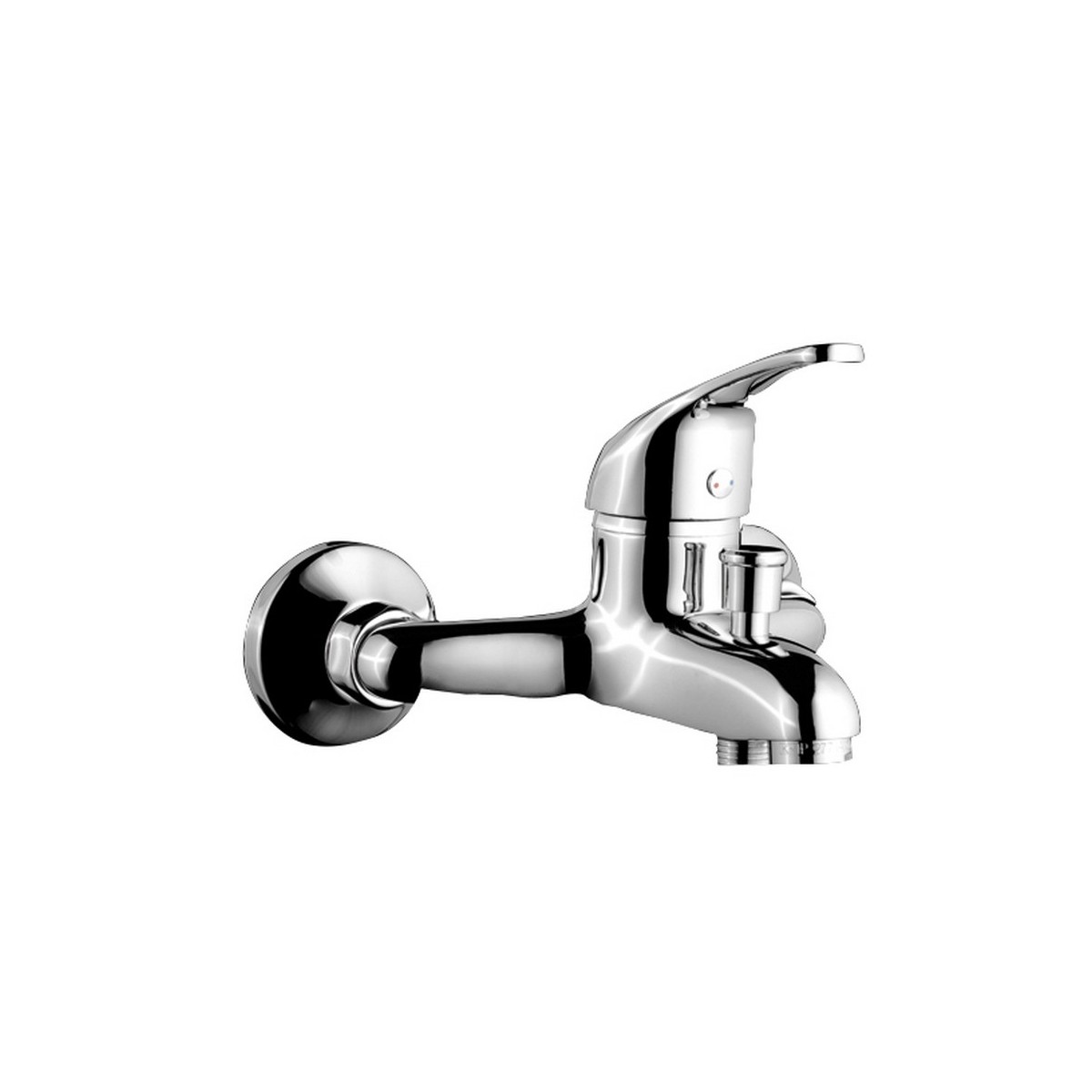 Mitigeur pour bain-douche AUGA chromé pose murale cartouche céramique Ø35 mm NF - THEWA AGA300 
