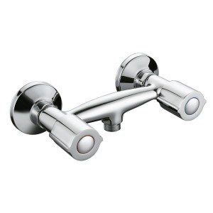 Mélangeur pour douche AKVO chromé têtes céramiques demi-tour NF - THEWA AKV200 