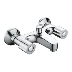 Mélangeur pour bain-douche AKVO chromé têtes céramiques demi-tour NF - THEWA AKV300 