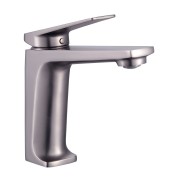 Mitigeur pour lavabo AMANZI graphite mat avec vidage clic-clac coupelle assortie - THEWA AMZ15GM 