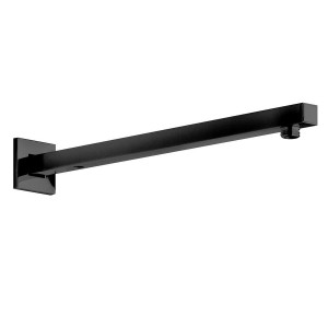 Bras de douche mural carré 350 mm noir tube Ø18 mm - THEWA BD036NE 