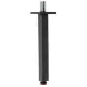Bras de douche plafond carré 200 mm noir - THEWA BD048NE 