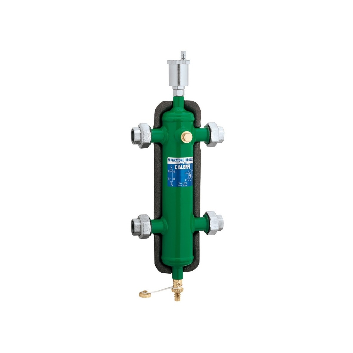 Bouteille de découplage hydraulique 1" femelle coque d'isolation 1,7 L grille inox micro-bulles 6 bar - THERMADOR BDH026 