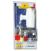 Groupe de sécurité coudé 3/4" NF avec siphon sous blister Pmax 10 kW - THERMADOR BGS20CS 