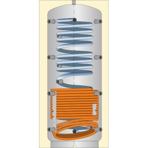 Ballon combiné chauffage 1500 L avec 1 échangeur acier serpentin ECS inox 55,3 L jaquette amovible - THERMADOR BSE151STHE 