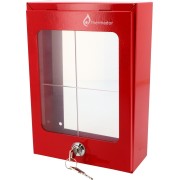 Boîtier sous verre dormant rouge en acier 300 x 300 x 200 mm avec serrure - THERMADOR BSVD332 
