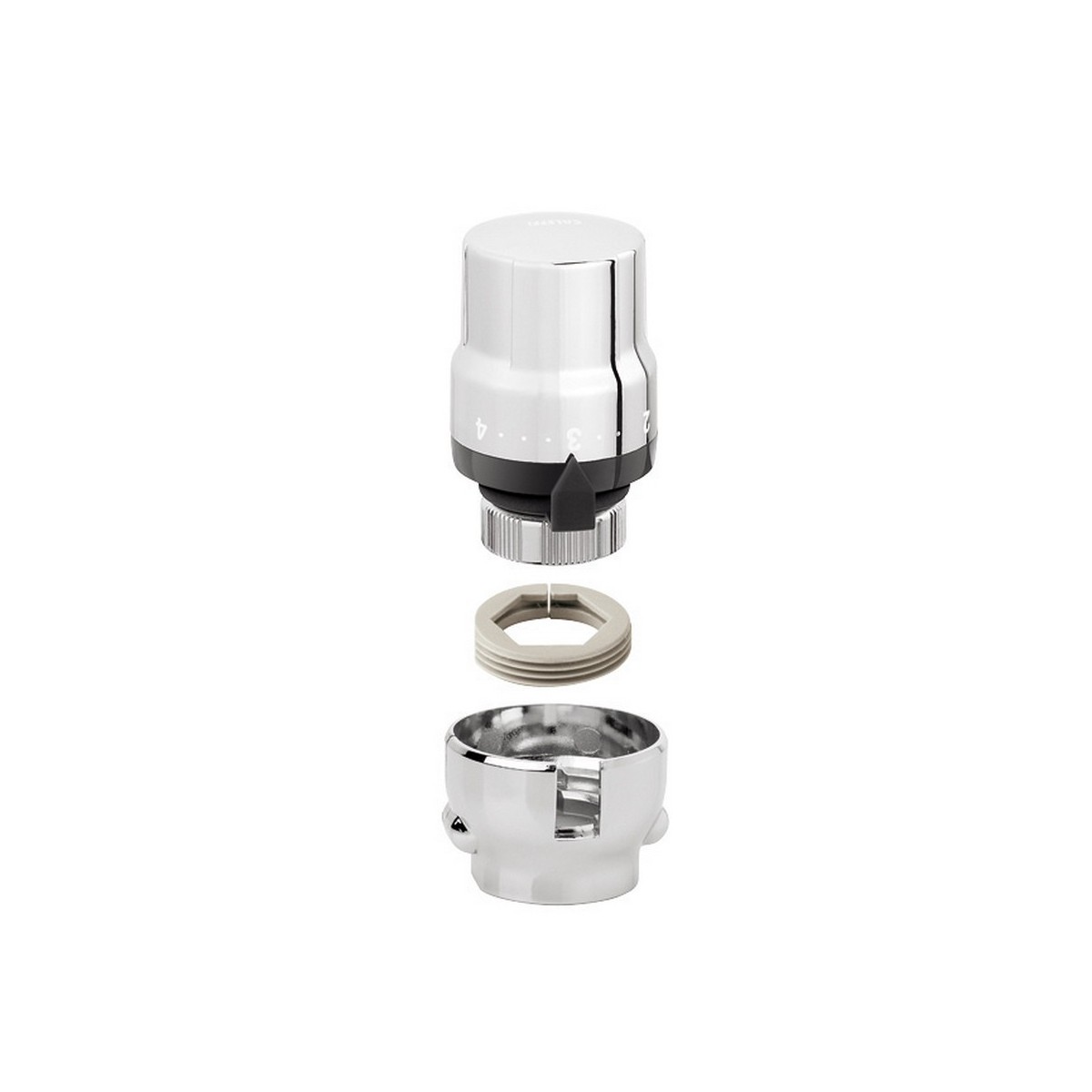 Ensemble thermostatique chromé avec coque et clé de montage pour sèche-serviettes F30x1,5 - THERMADOR COFTCH 
