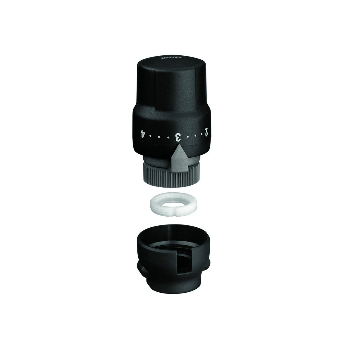 Ensemble thermostatique noir avec coque et clé de montage pour sèche-serviettes F30x1,5 - THERMADOR COFTNO 