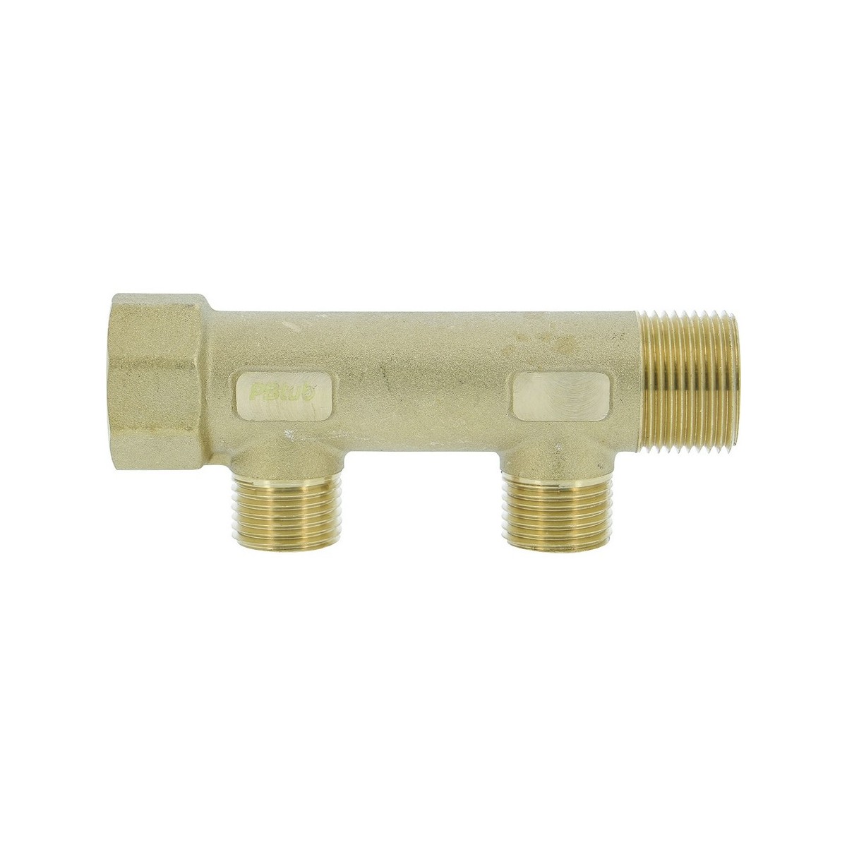 Collecteur de distribution laiton 3/4" 2 sorties 1/2" à portée plate certifié ACS chauffage et sanitaire - THERMADOR COLC202P 
