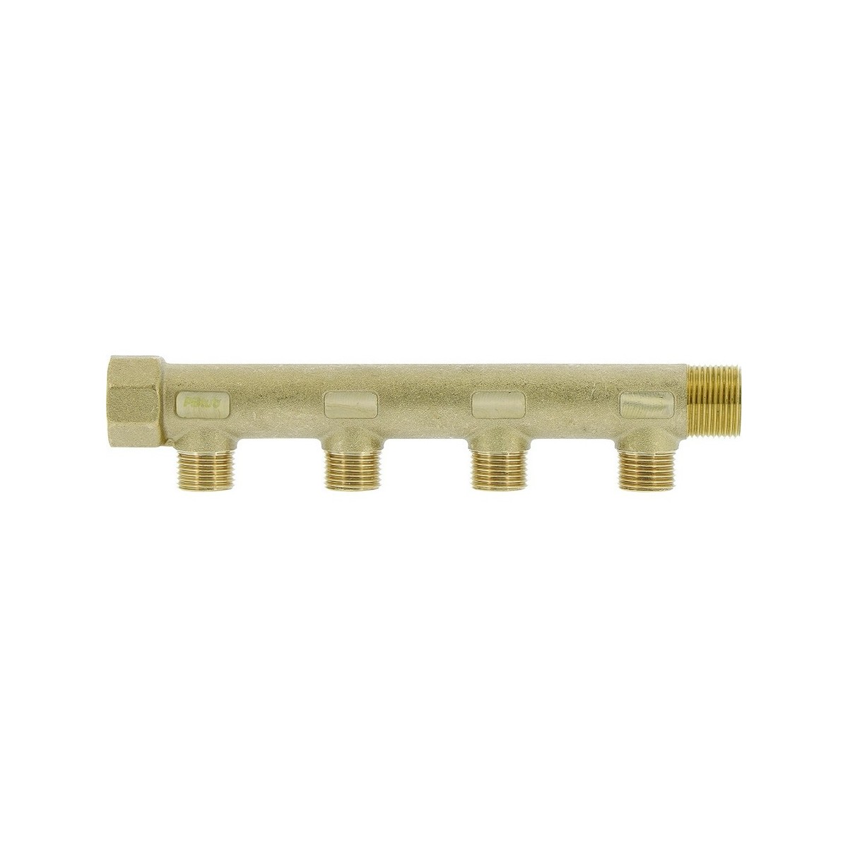 Collecteur de distribution laiton 3/4" 4 sorties 1/2" à portée plate certifié ACS chauffage et sanitaire - THERMADOR COLC204P 