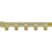 Collecteur de distribution laiton 3/4" 5 sorties 1/2" à portée plate certifié ACS chauffage et sanitaire - THERMADOR COLC205P 
