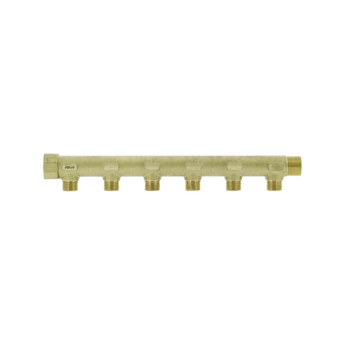 Collecteur de distribution laiton 3/4" 6 sorties 1/2" à portée plate certifié ACS chauffage et sanitaire - THERMADOR COLC206P 