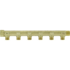 Collecteur de distribution laiton 3/4" 6 sorties 1/2" à portée plate certifié ACS chauffage et sanitaire - THERMADOR COLC206P 