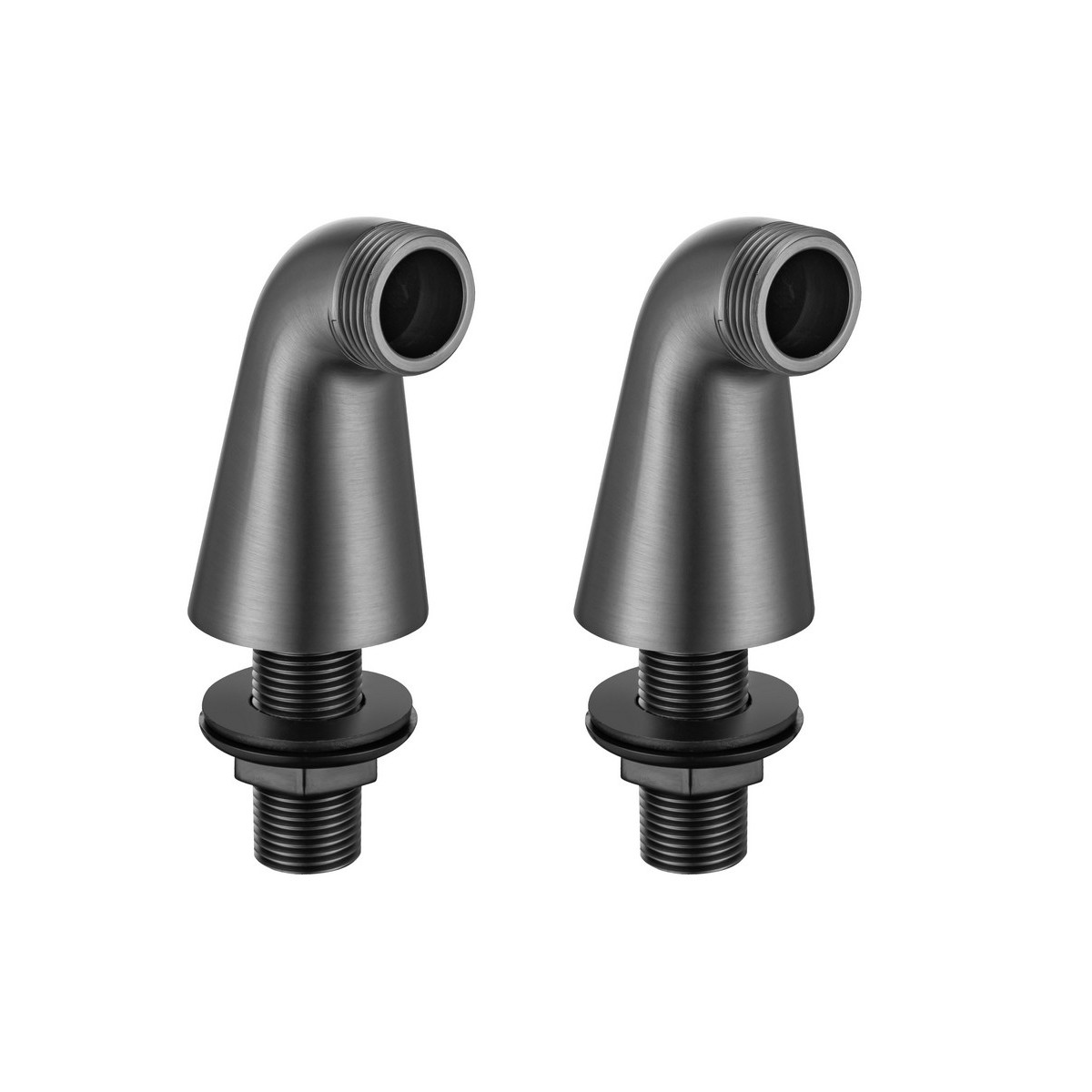2 colonnettes luxe métal graphite mat mâle-mâle 15/21 - 20/27 - THEWA COLONLUXEGM 