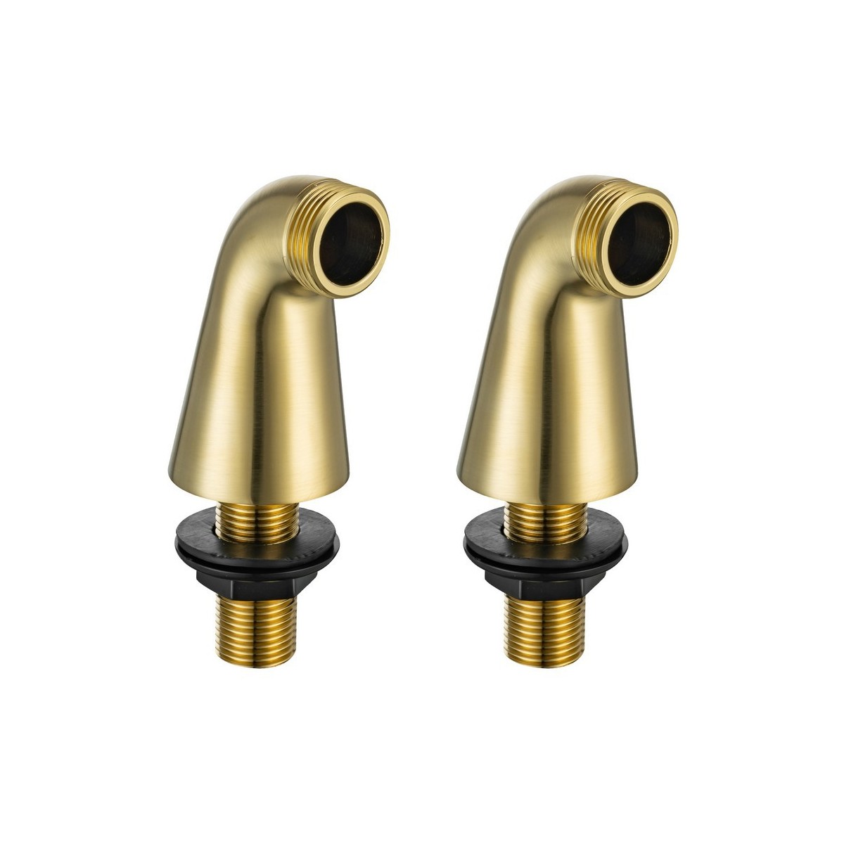 2 colonnettes complètes hauteur 79 mm mâle-mâle 15/21 - 20/27 laiton brossé - THEWA COLONLUXELB 