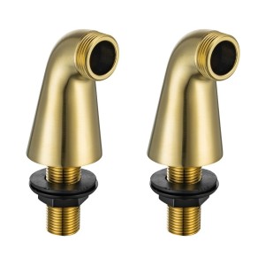 2 colonnettes complètes hauteur 79 mm mâle-mâle 15/21 - 20/27 laiton brossé - THEWA COLONLUXELB 