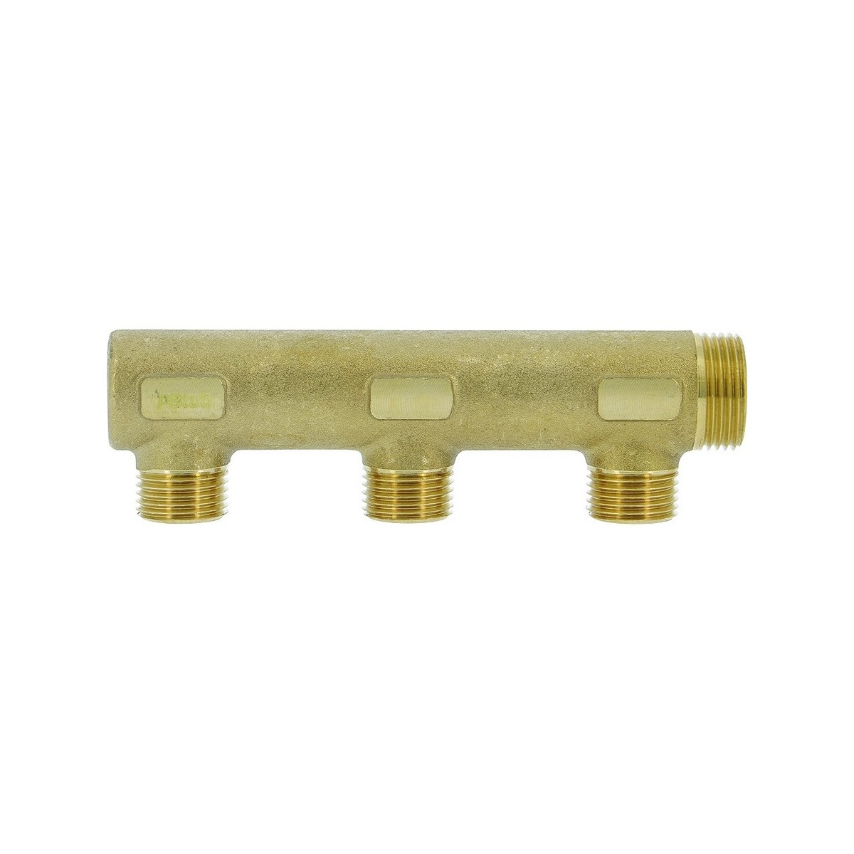 Collecteur borgne en laiton 3 sorties 1/2" mâle à portée plate certifié ACS chauffage et sanitaire - THERMADOR COLS203P 