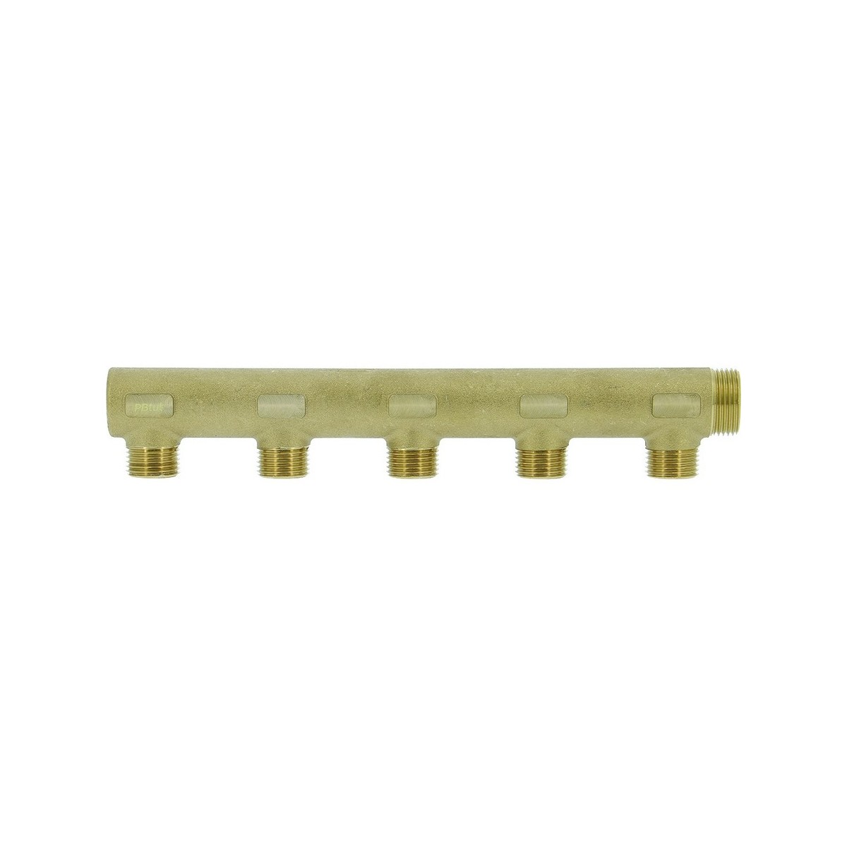 Collecteur borgne en laiton 5 sorties 1/2" mâle à portée plate certifié ACS chauffage et sanitaire - THERMADOR COLS205P 