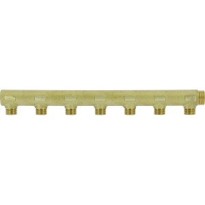 Collecteur borgne en laiton 7 sorties 1/2" mâle à portée plate certifié ACS chauffage et sanitaire - THERMADOR COLS207P 