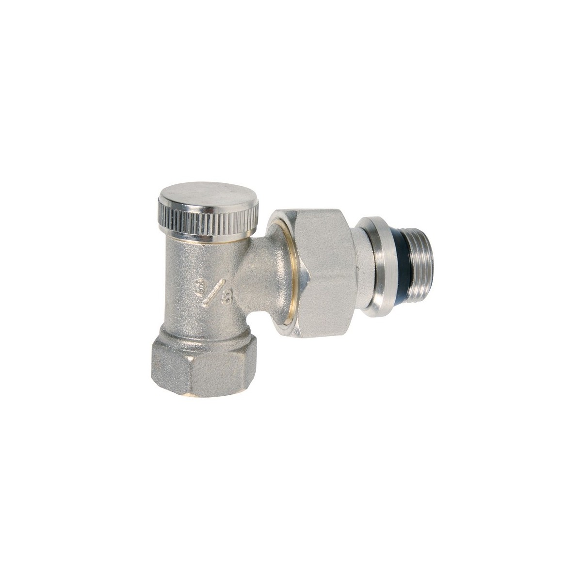 Coude de réglage pour radiateur gamme A 3/8" nickelé avec douille auto-étanche - THERMADOR CR12N 