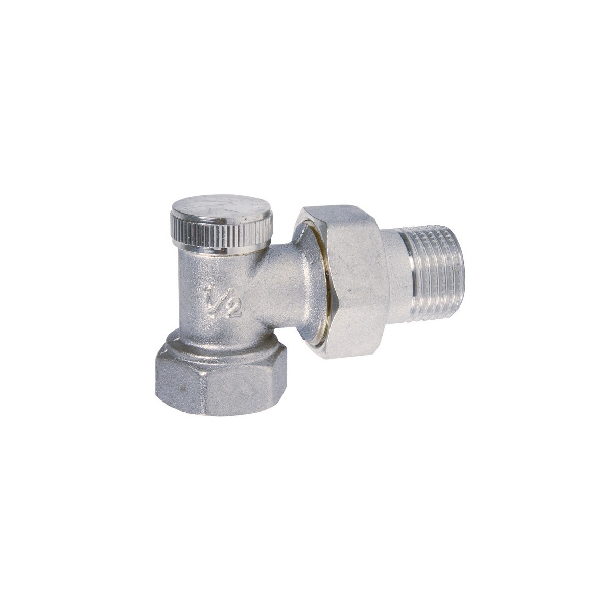 Coude de réglage pour radiateur gamme A 3/8" nickelé sans joint sur la douille - THERMADOR CR12 