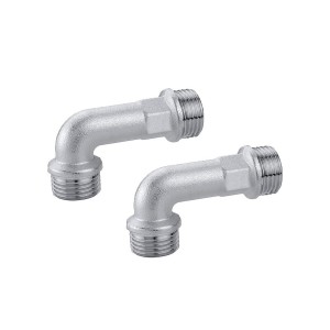 Coude de montage 90° chromé 1/2" mâle-mâle Ø intérieur 14,5 mm pour robinet de radiateur - THERMADOR CR145 