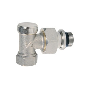 Coude de réglage pour radiateur gamme A 1/2" nickelé avec douille auto-étanche - THERMADOR CR15N 