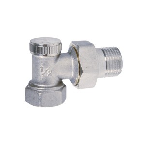 Coude de réglage pour radiateur gamme A 1/2" nickelé sans joint sur la douille - THERMADOR CR15 