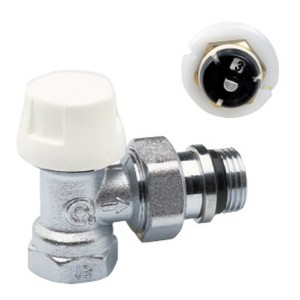 Corps thermostatique équerre femelle 3/8" avec pré-réglage corps laiton chromé - THERMADOR CT12EP 