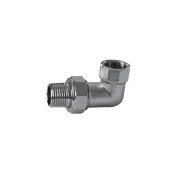 Coude union 1/2" mâle-femelle 3 pièces à visser avec joint sphéro-conique nickelé - THERMADOR CU15N 