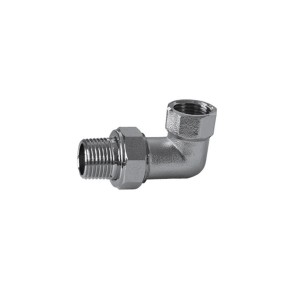 Coude union 3/4" mâle-femelle 3 pièces à visser avec joint sphéro-conique nickelé - THERMADOR CU20N 