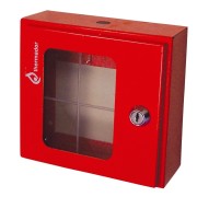 Coffret vanne police rouge sous verre dormant 165 x 55 x 60 mm avec serrure - THERMADOR CVP 